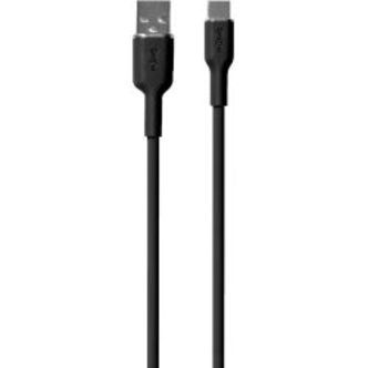 Puro Icon Soft Cable Usb-a To Usb-c, 1.5m, Black