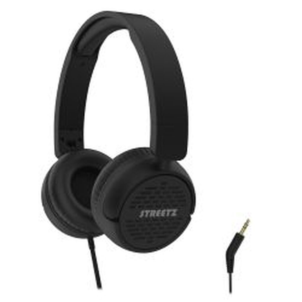 Streetz H110 Headphones, Foldable, Volume Control, 3.5 Mm, Black
