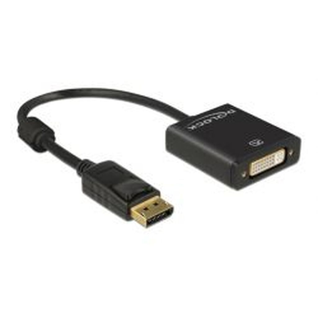 Delock Adapter Displayport 1.2 Male &gt; Dvi Female 4k Active Black