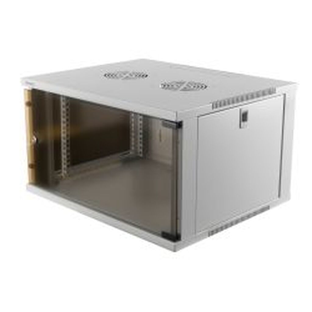 Deltaco 19 Cabinet, 6u, 540x450mm, Standing Wall Mount, Glass Door