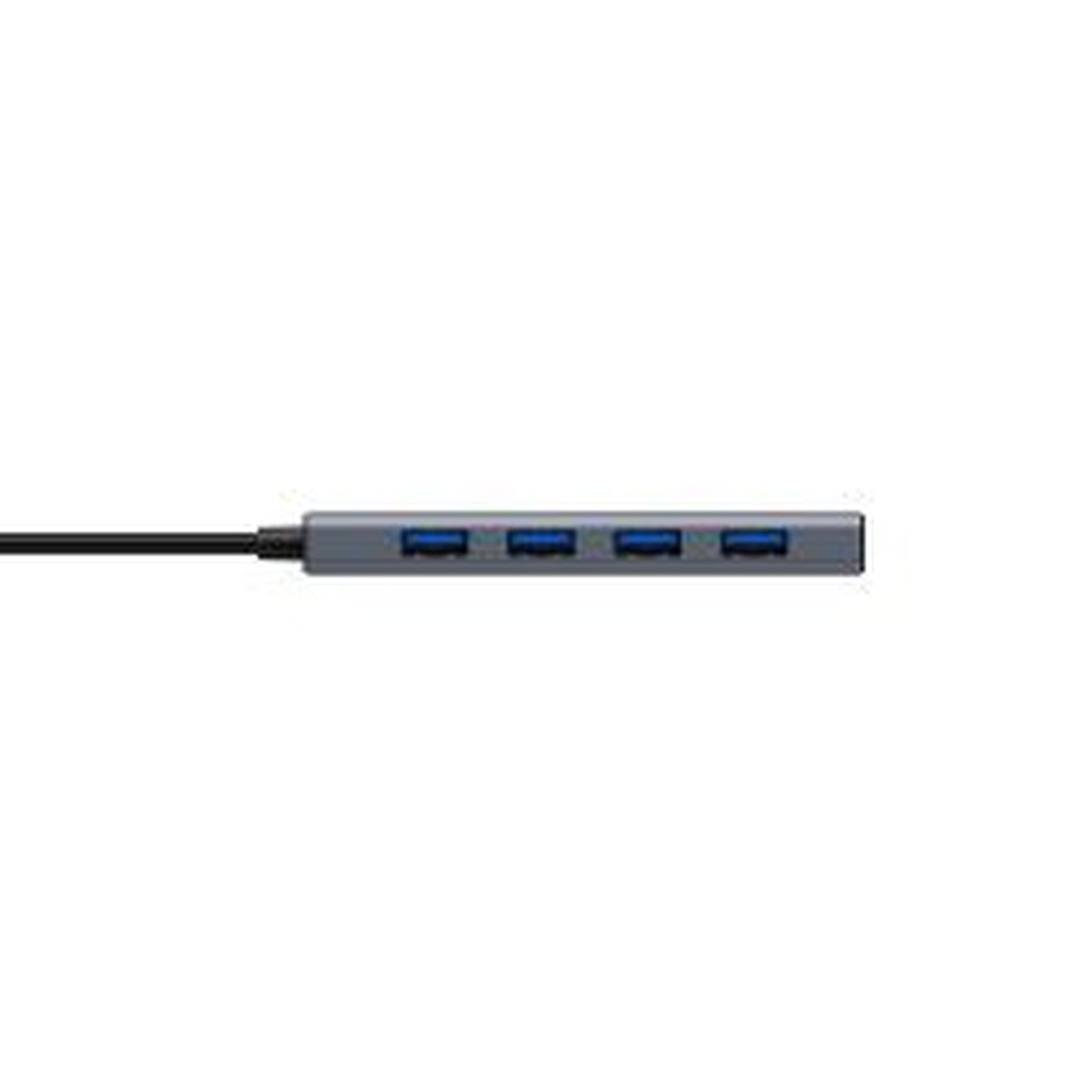 Deltaco Usb-a Hub, 4x Usb-a Female, 5 Gbps, Aluminum, Grey