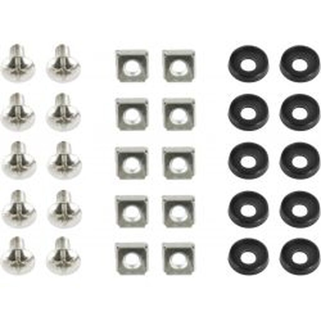 Deltaco M6 Screw Set Star Groove Washers + Screws + Nuts 10pack - Værktøj