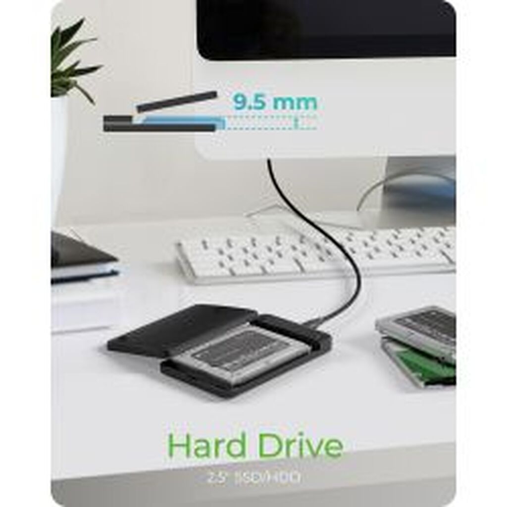 Icy_box 2.5 Sata Enclosure, Usb 3.2 Gen 2, Toolless, Black