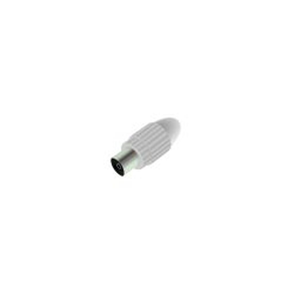 Qnect Antenna Plug Female Straight, 10.5mm, White