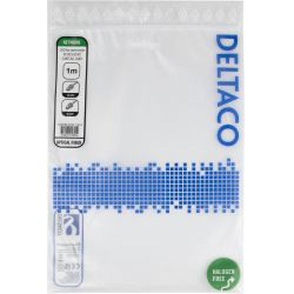 Deltaco Os2 Fiber Cable, Sc - Sc, Simplex, Upc/apc, 1,0m