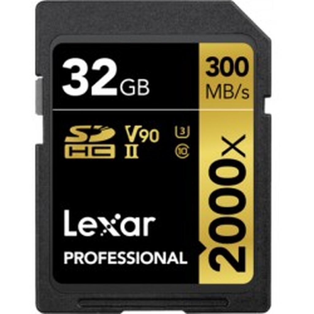 Lexar Pro 2000X SDHC/SDXC UHS-II U3(V90) R300/W260 (w/o cardreader) 256GB - Hukommelseskort