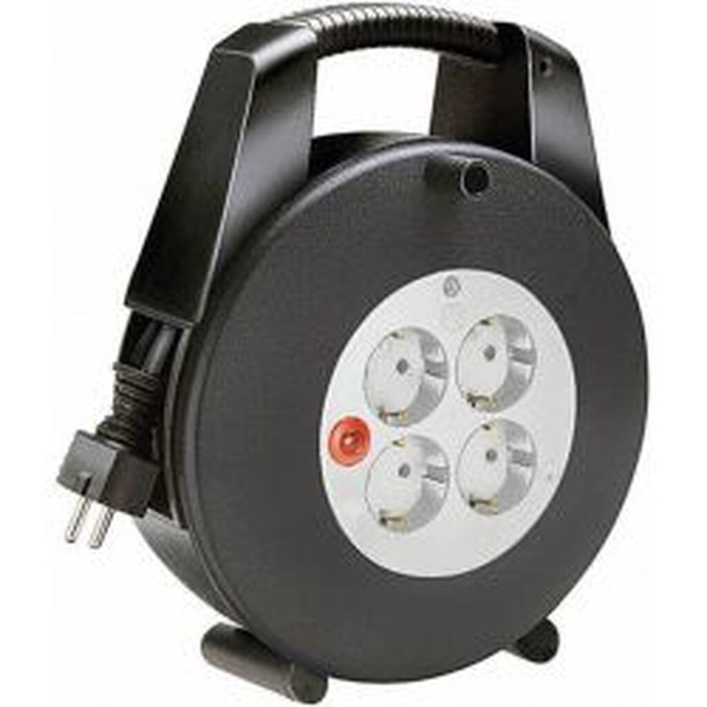 Brennenstuhl Cable Reel 4xcee 7/3, 1xcee 7/7, Ip 44, Switch, 15m, Black