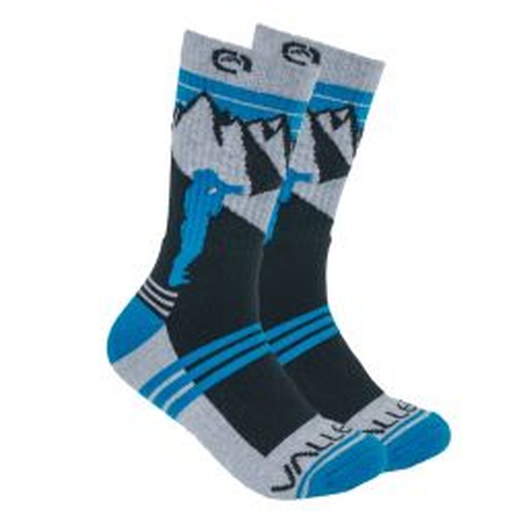 Vallerret Merino Wool Crew Sock - Mtn Blue (size 41-46)