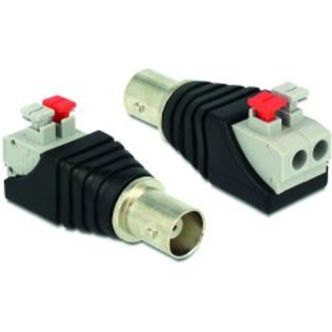 Delock Adapter Bnc Female &gt; Terminal Block With Push Button 2 Pin