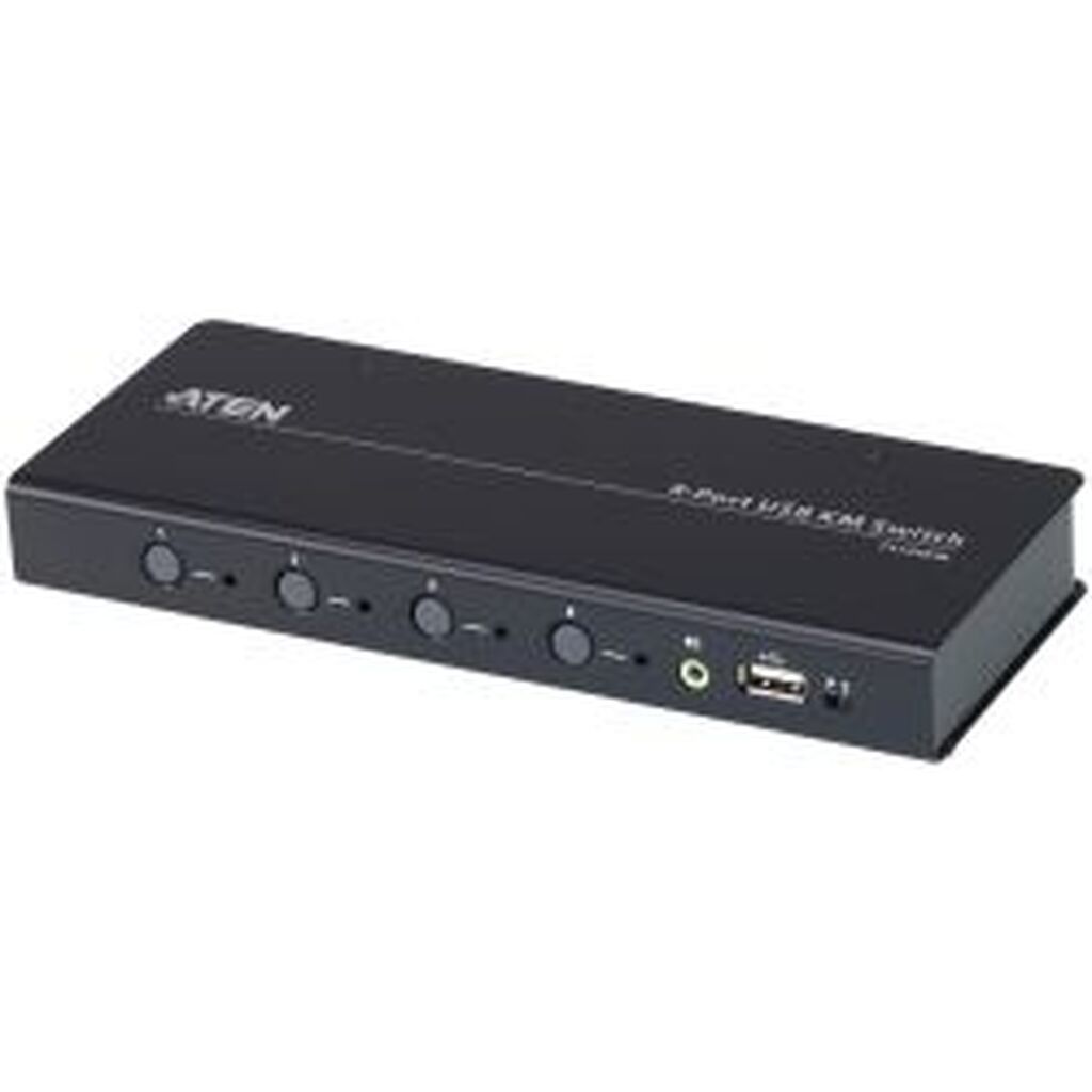 Aten 4-port Km Switch, Usb-b, Audio Out, Boundless Switching