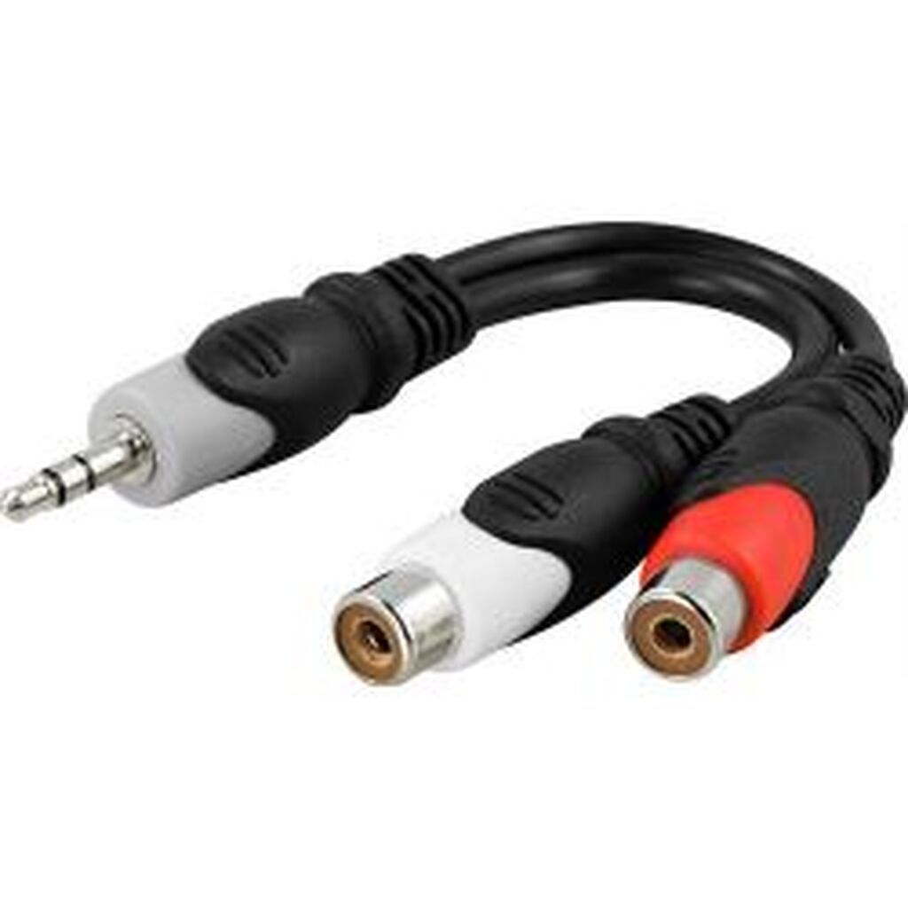 Deltaco Multimedia Adapter 3.5mm Male To 2xrca Female - Adaptor
