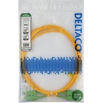 Deltaco Os2 Fiber Cable, Sc - Sc, Duplex, Apc/apc, 4,0m