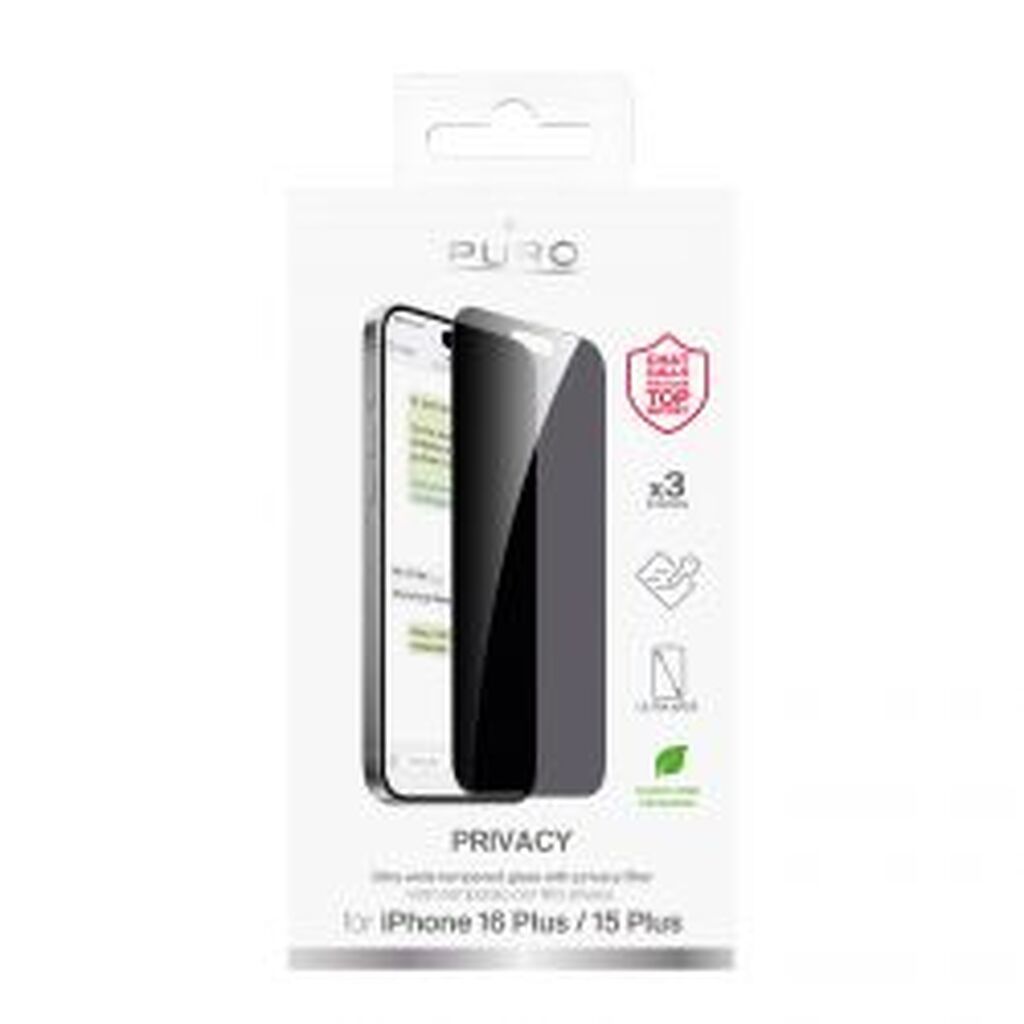 Puro Iphone 16 Plus Privacy Tempered Glass