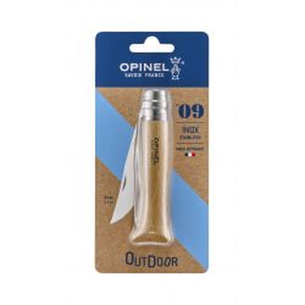 Opinel NÂ°9 Stainless 9,0 Cm. Bøg Blister - Kniv