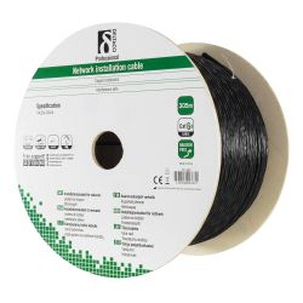 Deltaco U/ftp Cat6a Installation Outdoor Cable 305m Black