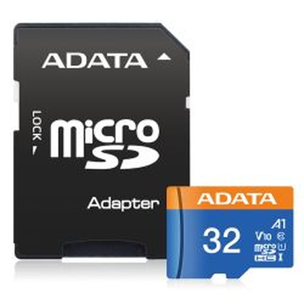Adata 32gb Uhs-i Class 10 Microsdhc Memory Card With Adaptor