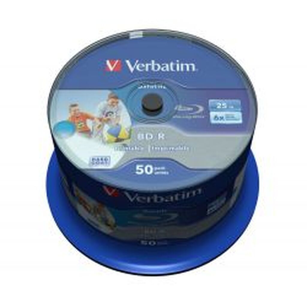 Verbatim Bd-r Sl, 6x, 25gb/200min, 50-pack Spindel, Hard Coat