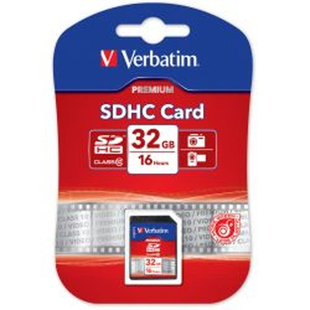 Verbatim Memory Card, Sdhc Class 10, 32gb