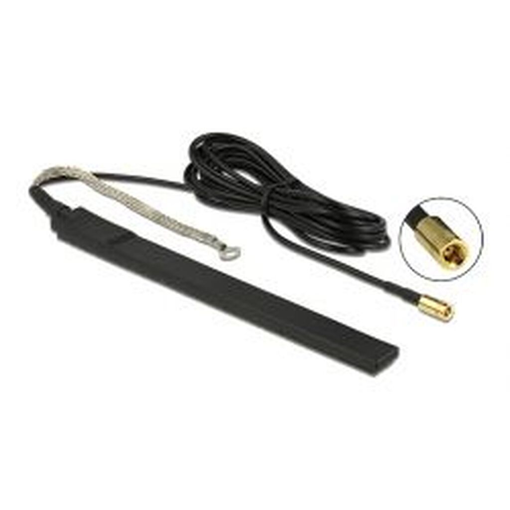 Delock Dab+ Antenna, Active, Smbs Male, 23 Dbi, 3m, Adhesive, Black