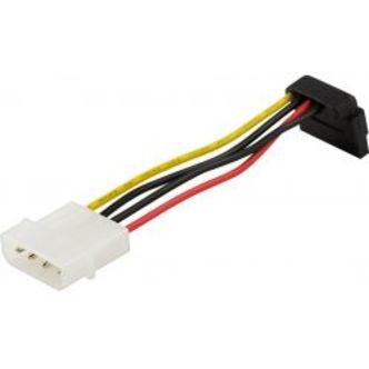 Deltaco Power Cable For Serial Ata Hard Drives, Angled Connector