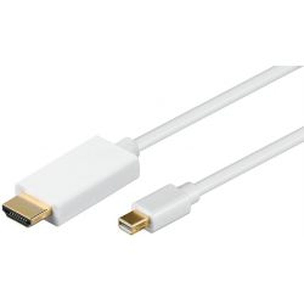 Qnect Mini Displayport Han - Hdmi Han, 2m, Hvid