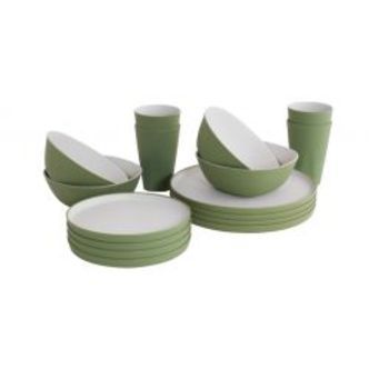 Outwell Gala 4 Person Dinner Set Shadow Green - Service