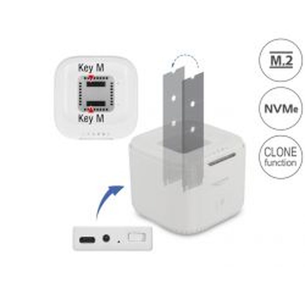 Delock M.2 Docking Station 2 X M.2 Nvme Pcie Ssd W/ Clone Function