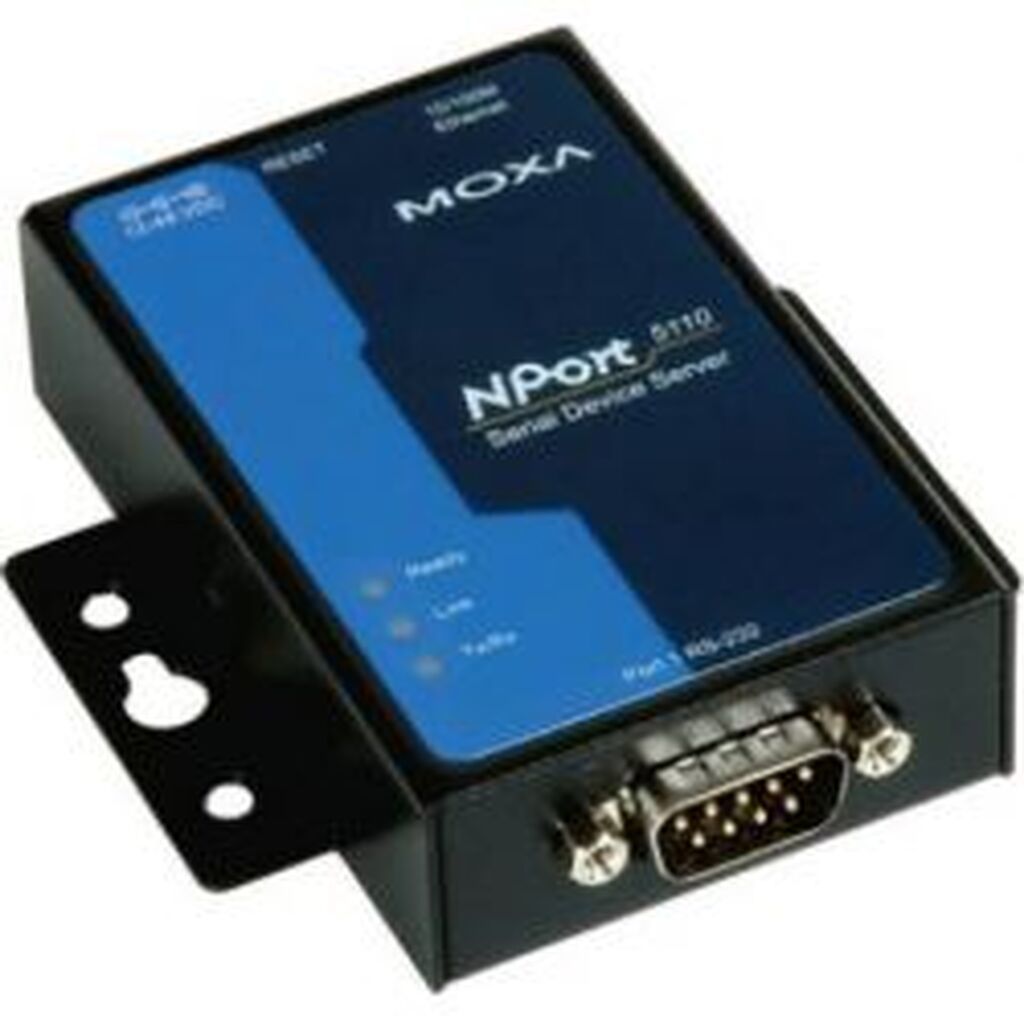 Moxa Nport Serieportsserver, 1 Port(db9ma), Rs-232, Rj45