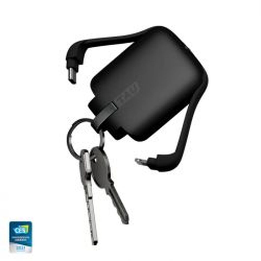 Rollingsquare Tau Power Bank, 1400mah, C/lightning/micro Usb - Black