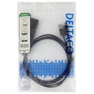 Deltaco Ethernet Adapter Casting Device 1m 100 Mbps Usb-a + Usb-c