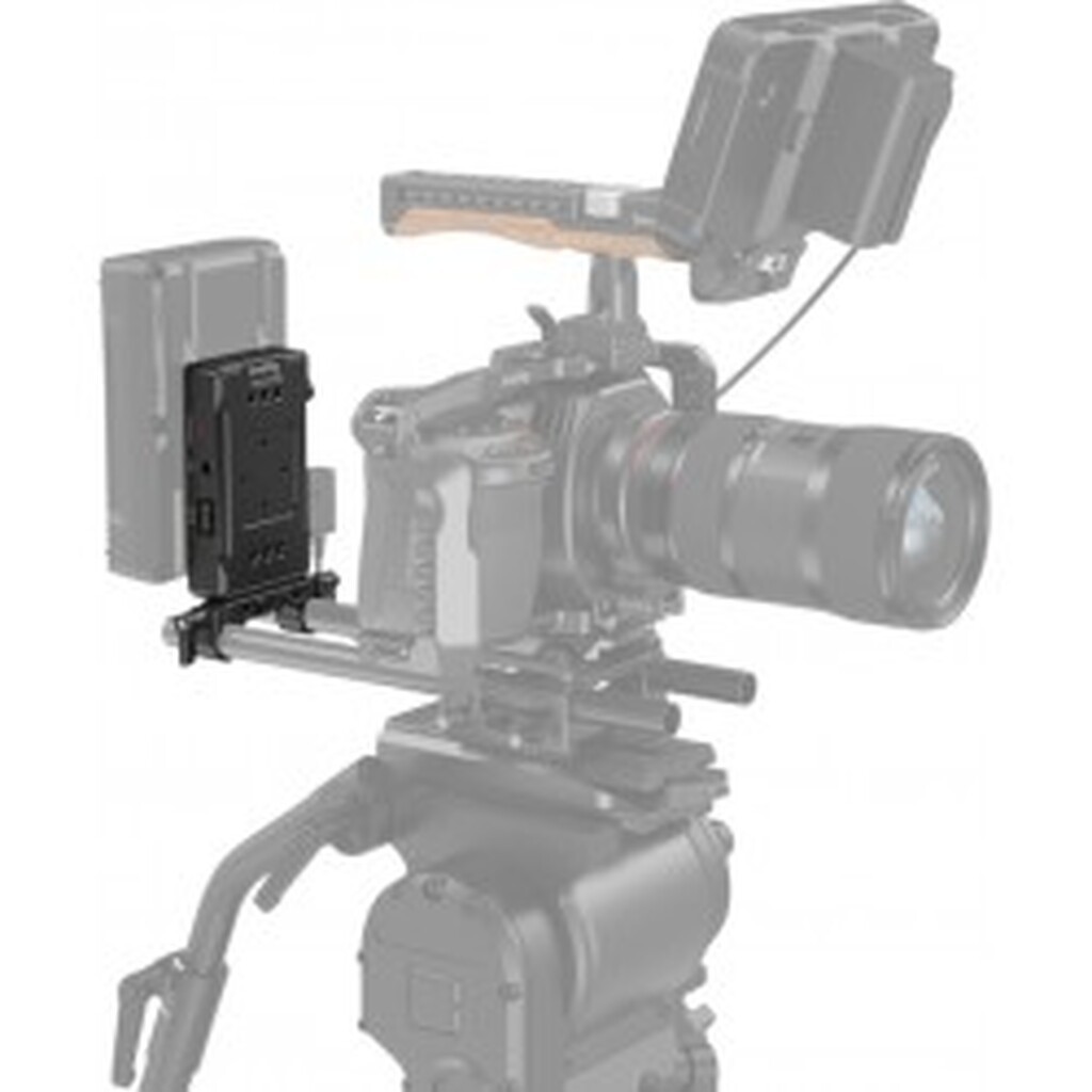 SmallRig 3498 Battery Adapter Plate V-Mount (Basic Version) with Dual Rod Clamp - Support rigs & cages