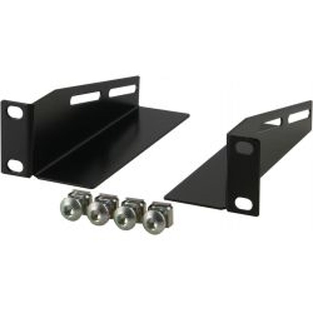 Deltaco Lsupport Rails 10 Cabinet 1u 136mm Deep 2pack Black