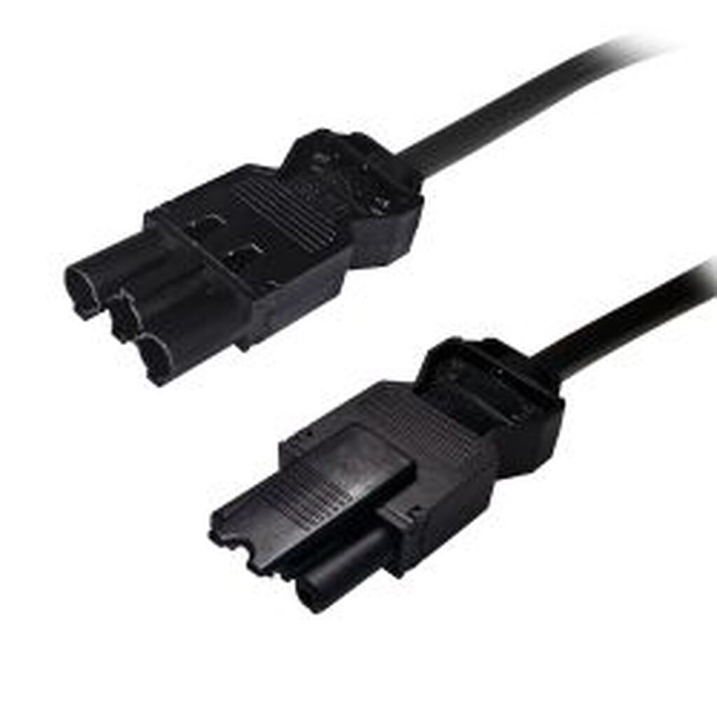 Deltaco Gst18 Power Cable, Gst18 Male - Gst18 Female, Black, 3m - Kabel