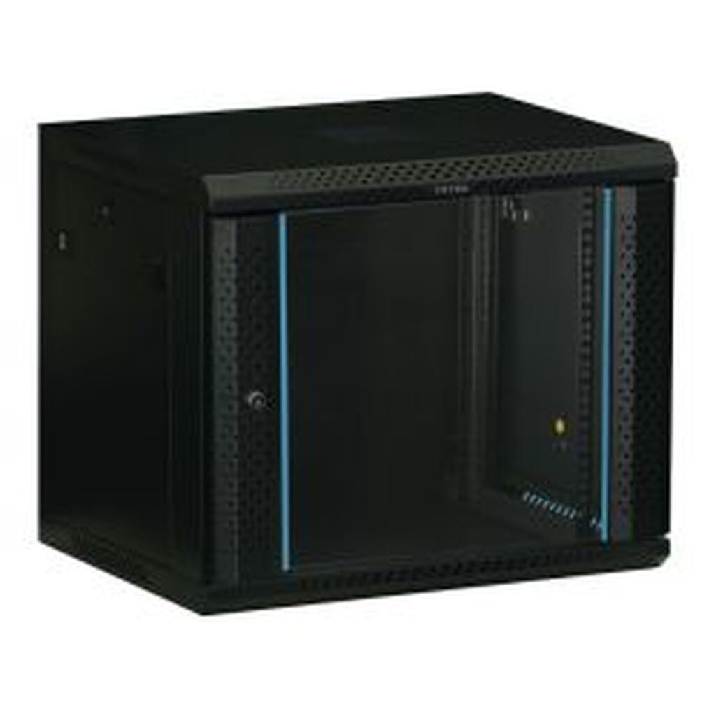 Toten 19 Wall Cabinet, 9u, 600x450, Glass Door, Black