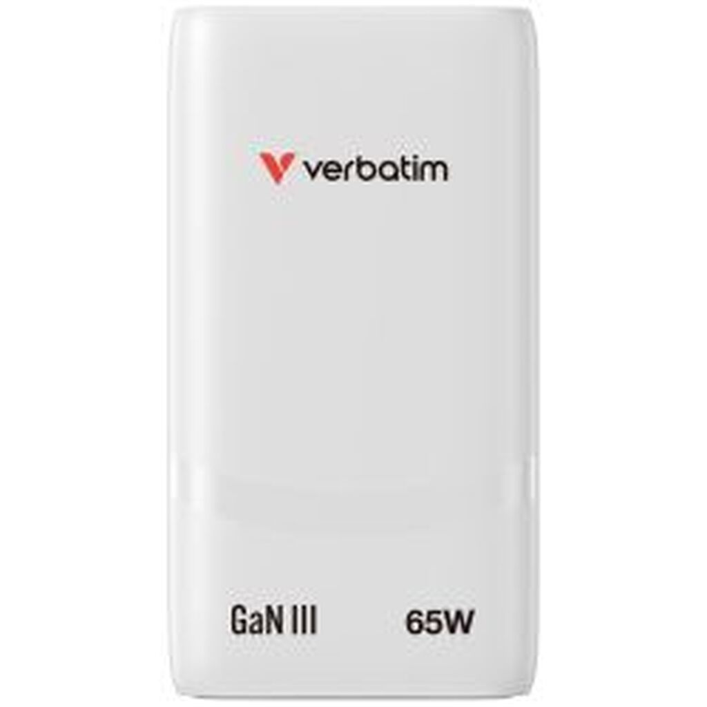 Verbatim Fold 'n' Go Gan Charger 65w Eu Plug White