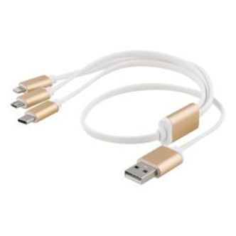 Epzi Multicharger Usbc Lightning Micro Usb Usba 50cm White