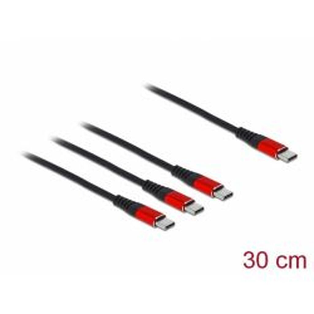 Delock Usb Charging Cable 3 In 1 Usb Type-c To 3 X Usb Type-c 30 Cm