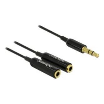 Delock Cable Audio Splitter Stereo Jack Male 3.5 Mm 3 Pin&gt;2xstereo