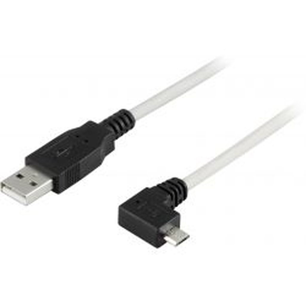 Deltaco Usb 2.0 Type A To Right-angled Micro-b Usb, 5-pin, 2m