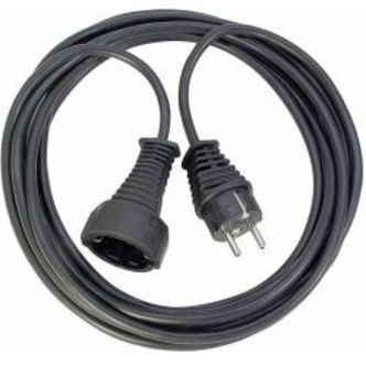 Brennenstuhl Earthed Extension Cable, Cee 7/7 - Cee 7/4, 5m, Black