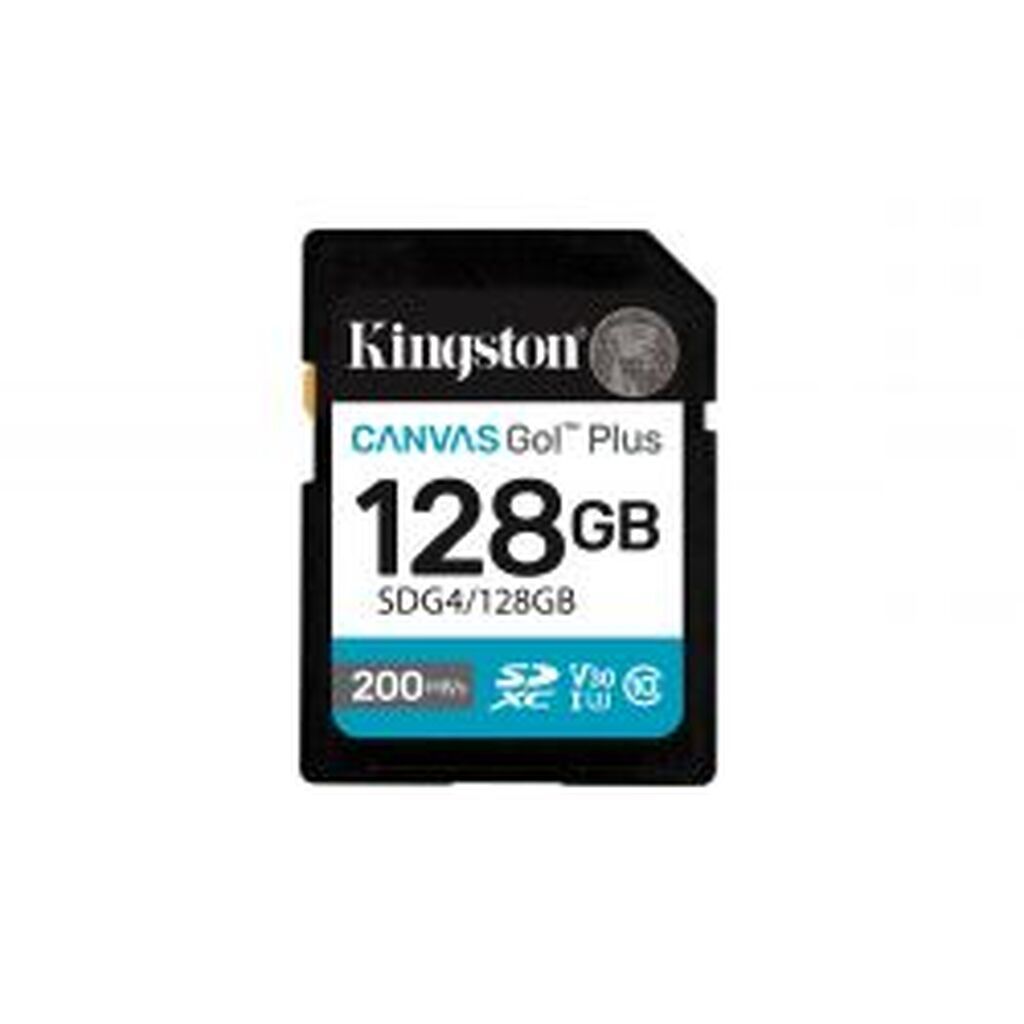 Kingston 128gb Sdxc Canvas Go Plus Gen4 200mb/s C10 Uhs-i U3 V30