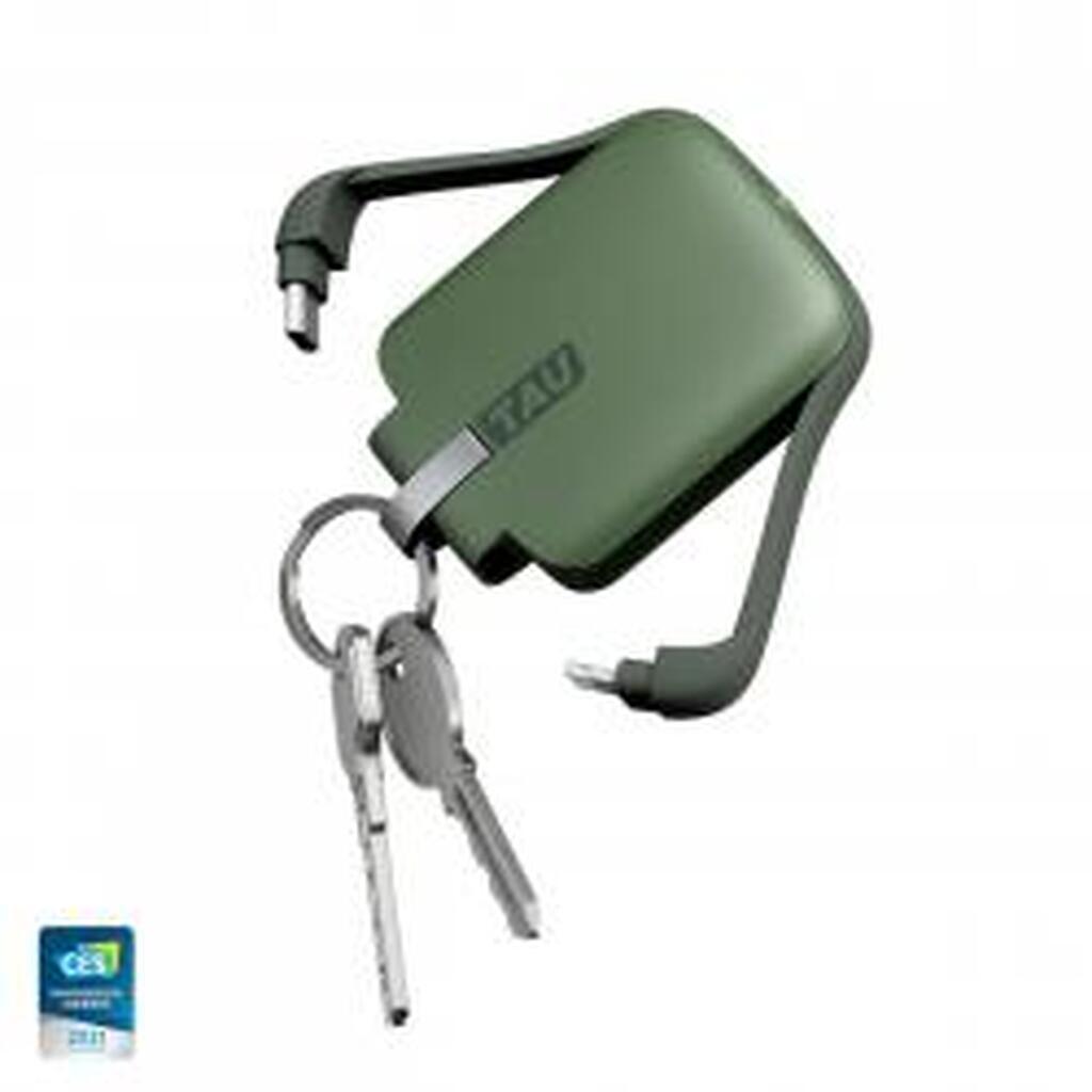 Rollingsquare Tau Power Bank, 1400mah, C/lightning/micro Usb - Green
