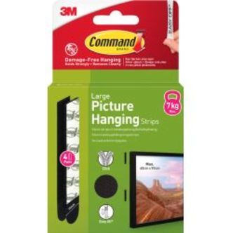3M Command Strips Black Large 4 Sets