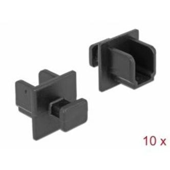 Delock Dust Cover For Usb 3.0 Type-b Female Grip 10 Pieces Black