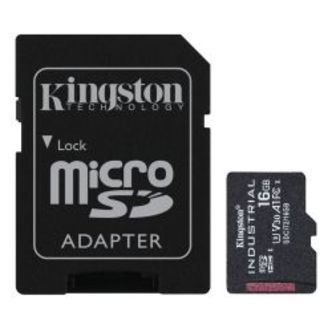 Kingston 16gb Microsdhc Industrial C10 A1 Pslc Card + Sd Adapter