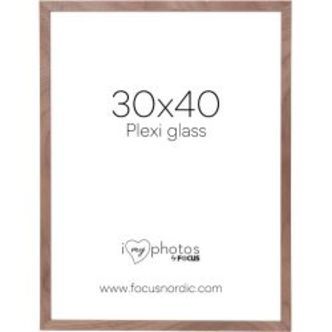 Focus Soul Walnut veneer 30x40 Plexi - Ramme