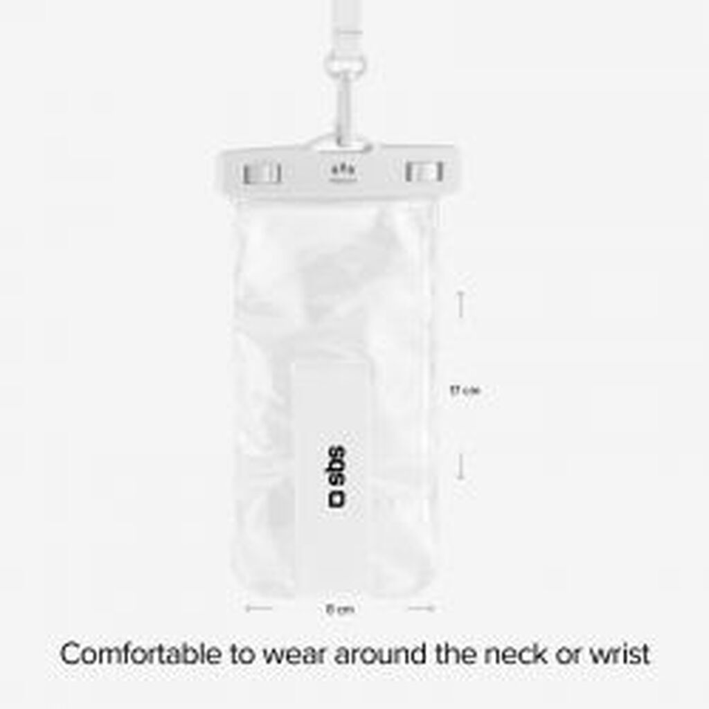 Sbs Waterproof Case, Selfie Grip, Universal Up To 6.8, White