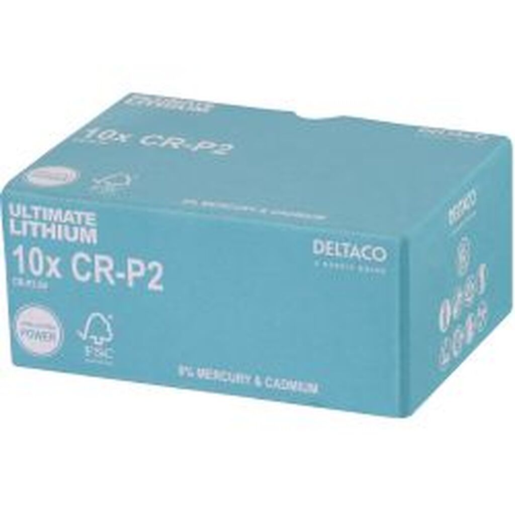 Deltaco Ultimate Lithium Battery, 6v, Cr-p2, 10-pack - Batteri
