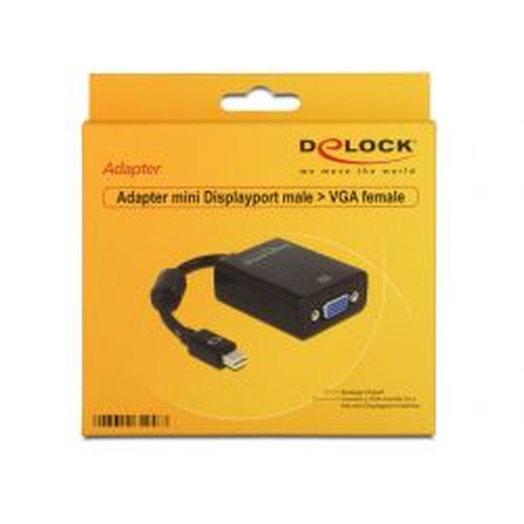 Delock Adapter Mini Displayport 1.2 Male &gt; Vga Female Passive Black