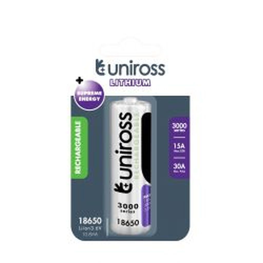 Uniross Lithium 18650 3000 Bt - Bl1